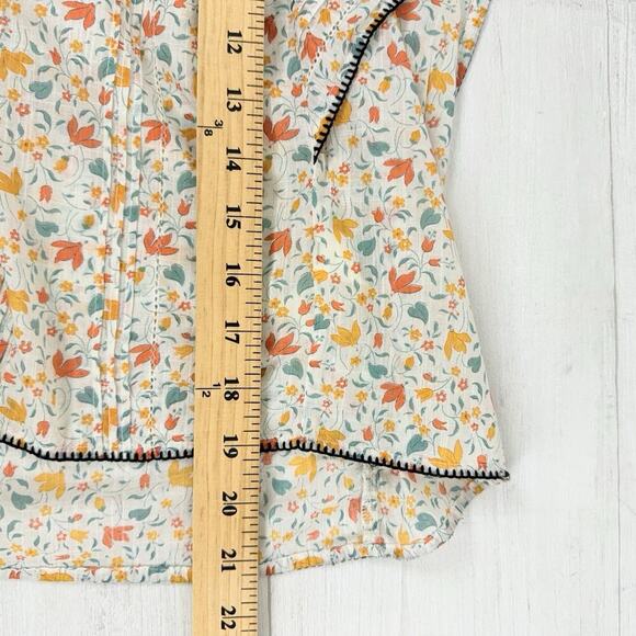 The Great Flounce Top Women M Whip Stitch Floral Ruffle Sleeve Cottage Boho $295 - Picture 14 of 16